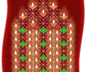 Karthigai Deepam kolam Karthigai Deepam kolam