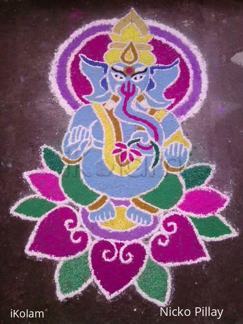 Rangoli: Sri Ganesha Kolam Rangoli: Sri Ganesha Kolam