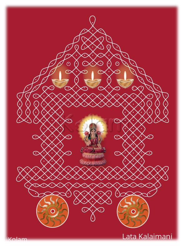 Rangoli: Chariot chikku kolam Rangoli: Chariot chikku kolam