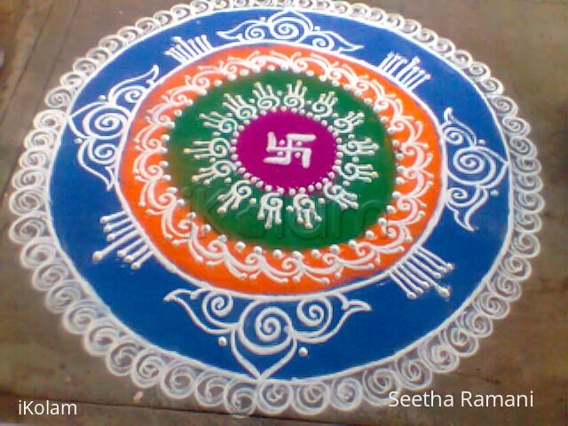 Rangoli: Freehand rangoli Rangoli: Freehand rangoli