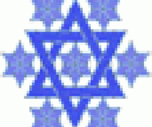 Star of David rangoli