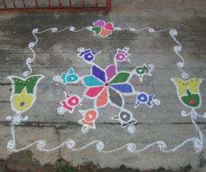 Rangoli: different colors