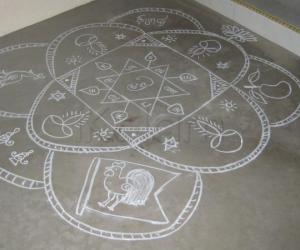 Rangoli: Chalk Kolam in Singapore !!!