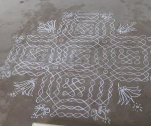 Chalk kolam in Singapore !!!