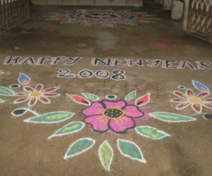 Rangoli: A Happy 2008!