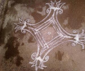 Rangoli: aadi friday kolam