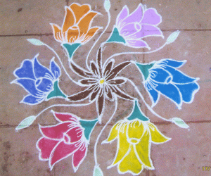 Rangoli: Circle of Roses