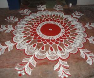 single color kolam