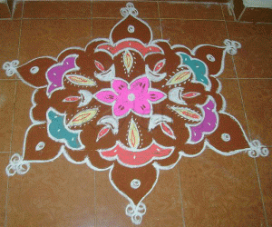 Rangoli: Kolam - lamps