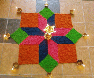 Rangoli: Karthigai kolam