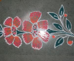 Rangoli: this freehand kolam