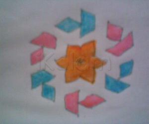 Rangoli: pink & blue