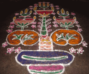 Rangoli: Pongal lights