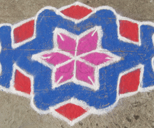 Rangoli: Magenta star