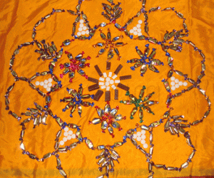 Rangoli with candies