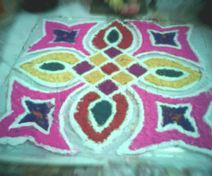 Samashti Pooja - rangoli - Chinmaya Mission (2009)