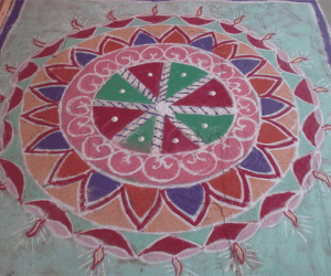 Free hand Rangoli