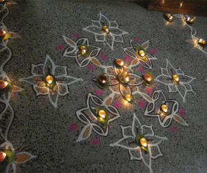 Rangoli: Karthigai deepam