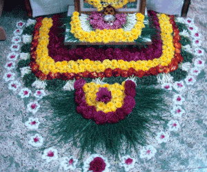 Flower rangoli