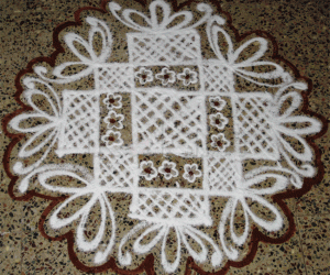 Free hand rangoli