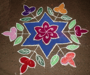 Rangoli: The Blue Star