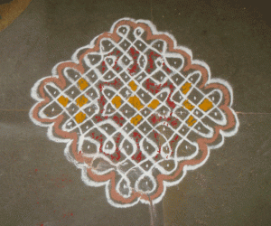 10 x 2 dots Kolam