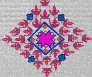 Rangoli: Lamps for Diwali