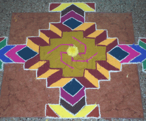 Rangoli: Geometric Swastik