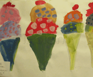 Rangoli: Icecream cones