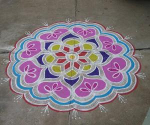 A colourful rangoli