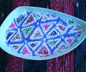 Rangoli on water