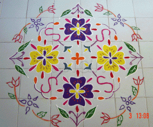 Rangoli flowers