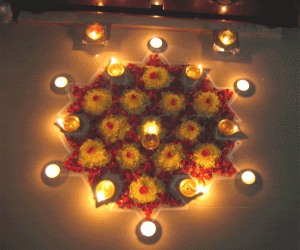 Karthigai deepam rangoli