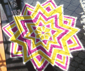 Free hand Rangoli