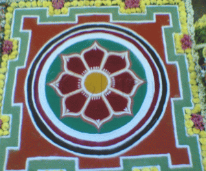 Rangoli for Lakshmi Pooja