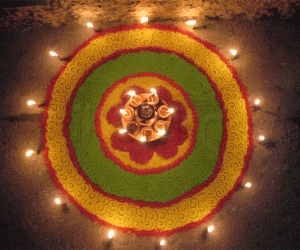 Rangoli for Karthigai