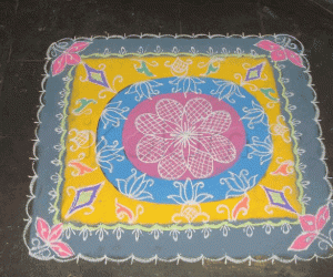 Rangoli: Trial kolam 