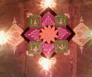 Free hand Rangoli