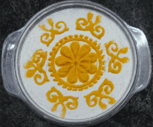 Rangoli on water