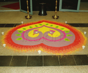 Rangoli: Pair of Peacocks