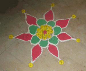 Rangoli: My first pongal kolam