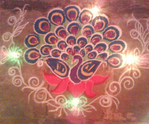 Rangoli: Peacock Rangoli