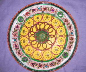 Rangoli created with bangles