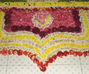 The edge of the rangoli