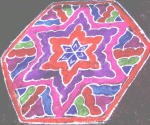 Rangoli: Shells and stars