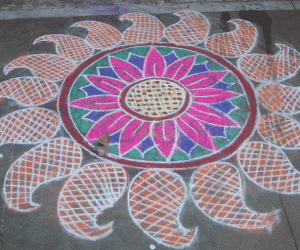 Rangoli: Mango Kolam