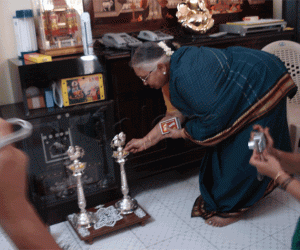 Rangoli: Thankgamani aunty  (Brinda's mother-in-law)