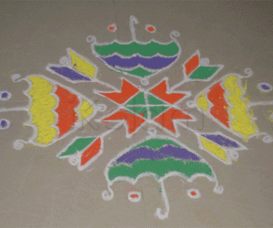 Rangoli: Umbrellas