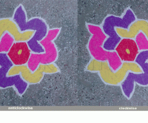 Rangoli: Rangoli : clockwise & anticlockwise