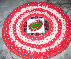 Rangoli - using wool